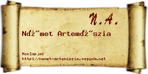Német Artemíszia névjegykártya